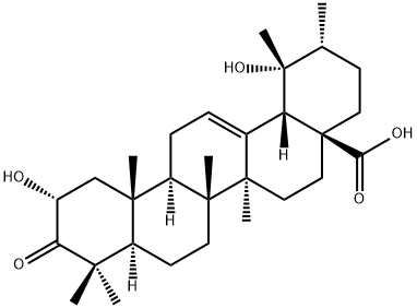 2Α,19Α-DIHYDROXY-3-OXO-URS-12-EN-28-OIC ACID, 176983-21-4, 结构式