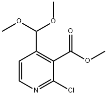 2-Chloro-4-dimethoxymethyl-nicotinic acid methyl ester Struktur
