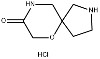 6-oxa-2,9-diazaspiro[4.5]decan-8-one hydrochloride 化学構造式