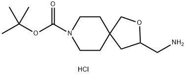 tert-butyl 3-(aminomethyl)-2-oxa-8-azaspiro[4.5]decane-8-carboxylate hydrochloride,1778734-66-9,结构式