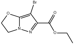 7-Bromo-2,3-dihydro-pyrazolo[5,1-b]oxazole-6-carboxylic acid ethyl ester Structure