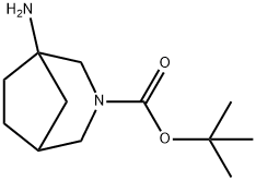 叔-丁基 1-氨基-3-氮杂二环[3.2.1]辛烷-3-甲酸基酯 结构式