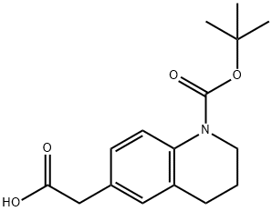 6-Carboxymethyl-3,4-dihydro-2H-quinoline-1-carboxylic acid tert-butyl ester Structure