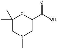 4,6,6-Trimethyl-morpholine-2-carboxylic acid,1781028-61-2,结构式