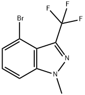 4-BROMO-1-METHYL-3-(TRIFLUOROMETHYL)-1H-INDAZOLE Struktur