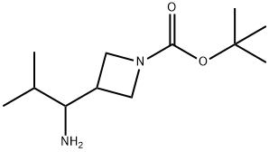 tert-Butyl 3-(1-amino-2-methylpropyl)azetidine-1-carboxylate Structure