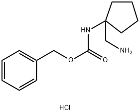 benzyl (1-(aminomethyl)cyclopentyl)carbamate hydrochloride Structure