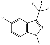 5-bromo-1-methyl-3-(trifluoromethyl)-1H-indazole, 1784018-72-9, 结构式