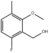 6-Fluoro-2-methoxy-3-methylbenzyl alcohol 化学構造式