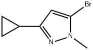 5-bromo-3-cyclopropyl-1-methyl-1H-pyrazole 化学構造式