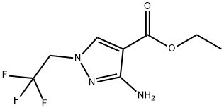 3-Amino-1-(2,2,2-trifluoro-ethyl)-1H-pyrazole-4-carboxylic acid ethyl ester Structure