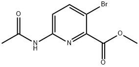 methyl 6-acetamido-3-bromopicolinate 化学構造式