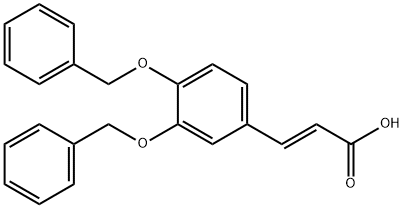 (2E)-3-[3,4-bis(benzyloxy)phenyl]prop-2-enoic acid Struktur