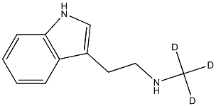 2-(1H-indol-3-yl)-N-(trideuteriomethyl)ethanamine, 1794756-39-0, 结构式