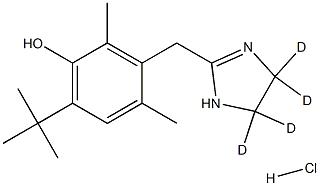 6-tert-butyl-2,4-dimethyl-3-[(4,4,5,5-tetradeuterio-1H-imidazol-2-yl)methyl]phenol:hydrochloride Structure