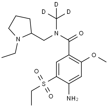 N-甲基氨磺必利D3,1794945-81-5,结构式