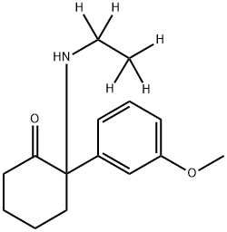 2-(3-methoxyphenyl)-2-(1,1,2,2,2-pentadeuterioethylamino)cyclohexan-1-one 化学構造式