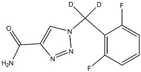 1-[dideuterio-(2,6-difluorophenyl)methyl]triazole-4-carboxamide Structure