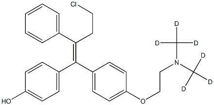 4-[(E)-1-[4-[2-[bis(trideuteriomethyl)amino]ethoxy]phenyl]-4-chloro-2-phenylbut-1-enyl]phenol Structure