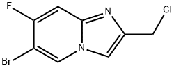 6-Bromo-2-chloromethyl-7-fluoro-imidazo[1,2-a]pyridine 化学構造式