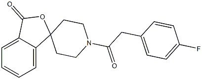 1'-[2-(4-fluorophenyl)acetyl]spiro[2-benzofuran-3,4'-piperidine]-1-one Struktur