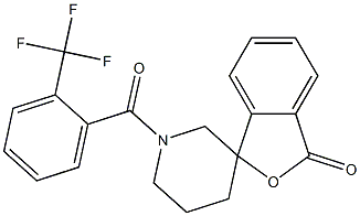 1'-[2-(trifluoromethyl)benzoyl]spiro[2-benzofuran-3,3'-piperidine]-1-one Structure