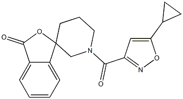 1'-(5-cyclopropyl-1,2-oxazole-3-carbonyl)spiro[2-benzofuran-3,3'-piperidine]-1-one Structure
