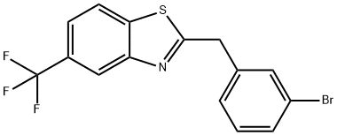 2-(3-Bromo-benzyl)-5-trifluoromethyl-benzothiazole 化学構造式