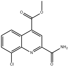 methyl 2-carbamoyl-8-chloroquinoline-4-carboxylate Struktur