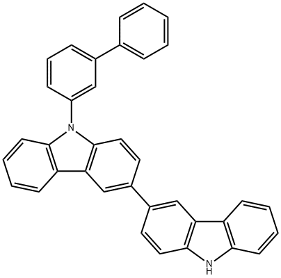 9-[1,1'-Biphenyl]-3-yl-3,3'-bi-9H-carbazole Structure