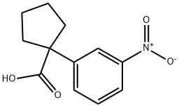 1-(3-nitrophenyl)cyclopentanecarboxylic acid 化学構造式