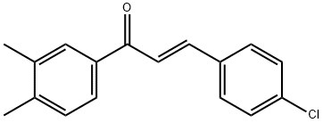 (2E)-3-(4-chlorophenyl)-1-(3,4-dimethylphenyl)prop-2-en-1-one 化学構造式