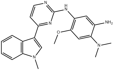 1,2,4-Benzenetriamine, 5-methoxy-N1,N1-dimethyl-N4-[4-(1-methyl-1H-indol-3-yl)-2-pyrimidinyl]- Struktur