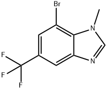 7-bromo-1-methyl-5-(trifluoromethyl)-1H-benzo[d]imidazole 化学構造式