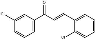 (2E)-3-(2-chlorophenyl)-1-(3-chlorophenyl)prop-2-en-1-one, 1802436-80-1, 结构式