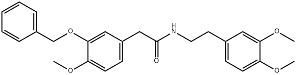 Benzeneacetamide,N-[2-(3,4-dimethoxyphenyl)ethyl]-4-methoxy-3-(phenylmethoxy)- Struktur