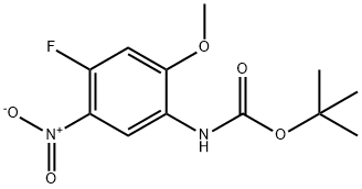 (4-氟-2-甲氧基-5-硝基苯基)氨基甲酸叔丁酯, 1802924-13-5, 结构式