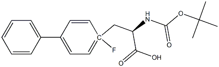 (R)-2-((叔丁氧基羰基)氨基)-3-(4'-氟-[1,1'-联苯]-4-基)丙酸,1803077-47-5,结构式