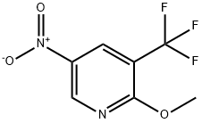 2-Methoxy-5-nitro-3-(trifluoromethyl)pyridine 化学構造式