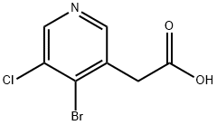 2-(4-bromo-5-chloropyridin-3-yl)acetic acid Struktur