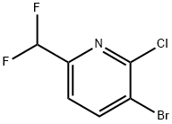 3-Bromo-2-chloro-6-difluoromethyl-pyridine Struktur