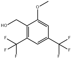 2,4-Bis(trifluoromethyl)-6-methoxybenzyl alcohol 化学構造式