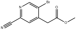 Methyl 5-bromo-2-cyanopyridine-4-acetate Structure