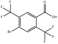 4-Bromo-2,5-bis(trifluoromethyl)benzoic acid 化学構造式