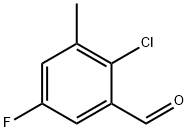 2-Chloro-5-fluoro-3-methylbenzaldehyde Structure