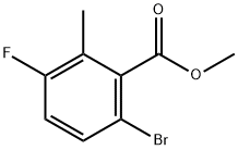 6-溴-3-氟-2-甲基苯甲酸甲酯,1807191-86-1,结构式