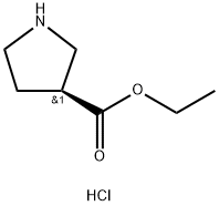 (S)-ETHYL PYRROLIDINE-3-CARBOXYLATE HCL, 1807350-91-9, 结构式