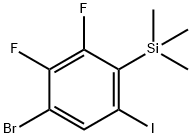 4-Bromo-2,3-difluoro-6-iodo-1-(trimethylsilyl)benzene 化学構造式