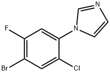 1-(4-Bromo-2-chloro-5-fluorophenyl)-1H-imidazole 化学構造式