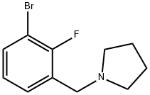 1-[(1-溴-2-氟苯基)甲基]吡咯烷 结构式